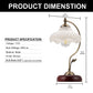 YANSUN 17 in. Vintage Floral Table Lamp with E26 Base, Decorative American Style Bedside Lamp, Classic Petal Design Table Light
