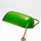 YANSUN 14 in. Vintage Retro Metal Table Lamp with Green Glass Shade, E26 Base for Bedroom, Living Room, and Dining