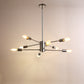 YANSUN 8-Light Modern Chandelier E26 Metal Ceiling Light Fixture with 11.8in Arms and Adjustable 39.4in Downrods for Dining Room Living Room Entryway