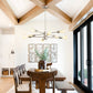 YANSUN 8-Light Modern Chandelier E26 Metal Ceiling Light Fixture with 11.8in Arms and Adjustable 39.4in Downrods for Dining Room Living Room Entryway