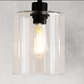 YANSUN 7 in. 1 in. Lip Clear Glass Cylindrical Pendant Shade and Vanity Shade (1-Pack)