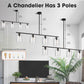 4-Light Matte Black Modern Island Chandelier Fixture with Clear Glass Shades