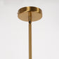 3-Light Gold Modern Kitchen Island Pendant Light Fixtures, Linear Chandelier Hanging Light with Clear Glass Shade