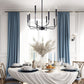 YANSUN 8-Light Matte Black Modern Chandelier Farmhouse Linear Candle with Chain for Bedroom,Dining Room,Foyer No Bulbs Included