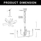 YANSUN 25 in. 6-Light Vintage American Chandelier, E12 Base, Classic Branch Pendant Light for Kitchen Bulbs Not Included
