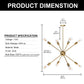 YANSUN 8-Light Satellite Chandelier in Copper Finish, E26 Base, No Bulbs Included