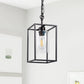 1-Light Black Kitchen Island Pendant Lighting with Glass Shade, Hanging Lighting for Living Room, Restaurant, Hallway