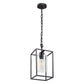 1-Light Black Kitchen Island Pendant Lighting with Glass Shade, Hanging Lighting for Living Room, Restaurant, Hallway