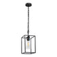 1-Light Black Kitchen Island Pendant Lighting with Glass Shade, Hanging Lighting for Living Room, Restaurant, Hallway