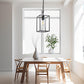 1-Light Black Kitchen Island Pendant Lighting with Glass Shade, Hanging Lighting for Living Room, Restaurant, Hallway