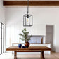 1-Light Black Kitchen Island Pendant Lighting with Glass Shade, Hanging Lighting for Living Room, Restaurant, Hallway