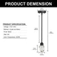 YANSUN 1-Light Modern Black Diamond Pendant Light 5W Integrated LED Hanging Ceiling Light 3000K for Kitchen Dining Room Bedroom