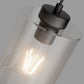 YANSUN Matte Black Rustic Industrial 60-Watt 1-Light Mini Pendant Light with Metal Shade