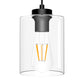 YANSUN Matte Black Rustic Industrial 60-Watt 1-Light Mini Pendant Light with Metal Shade