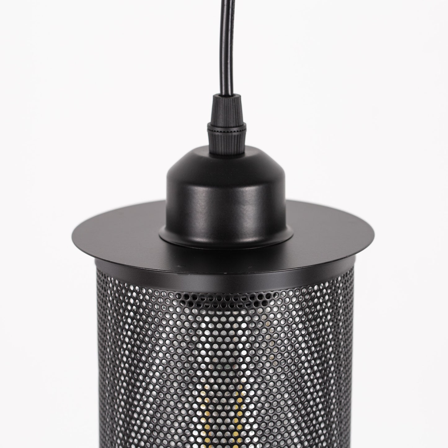 YANSUN 1-Light Industrial Black Pendant Light with Cylinder Shade E26 Ceiling Hanging Light Fixture, Bulb Not Included