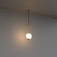 YANSUN 1-Light Modern Copper Pendant Light with White Glass Shade, No Bulb Included