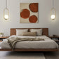 YANSUN 1-Light Modern Copper Pendant Light with White Glass Shade, No Bulb Included