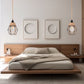 6.29 in. 1-Light Black Geometric Shaded Retro Plug-in Hand Woven Hemp Pendant Light with On/Off Switch for Dining Room