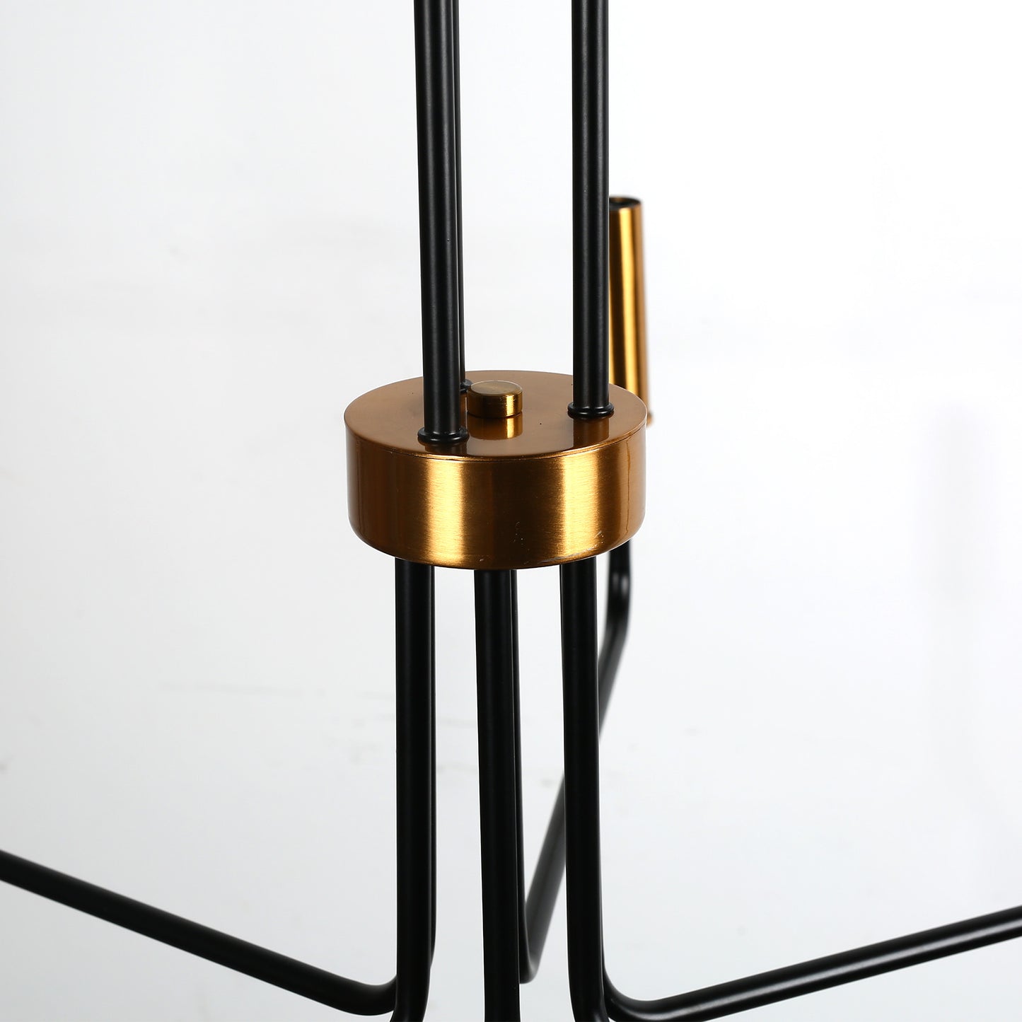 YANSUN 6-Light Black Gold Branch Chandelier ETL Certified Modern Ceiling Pendant Light E12