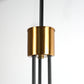 YANSUN 6-Light Black Gold Branch Chandelier ETL Certified Modern Ceiling Pendant Light E12