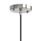 YANSUN 1-Light Chrome Glass Pendant Light with 11in Clear Glass Shade Convertible Flush Mount E26 Fixture