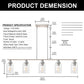 5-Light Brushed Nickel Modern Kitchen Island Pendant Lighting with Clear Glass Shade, Hanging Light for Dining Room