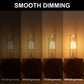40-Watt Equivalent Edison T25 T30 LED Tubular Bulb, Vintage Filament, Warm White 2700K, Dimmable, E26 Base, 4-Pack