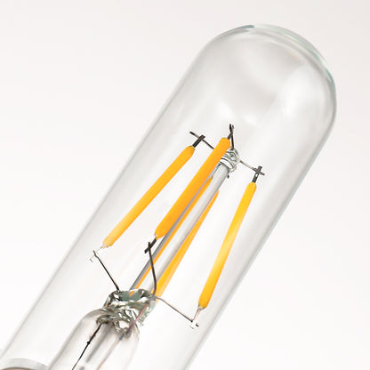 40-Watt Equivalent Edison T25 T30 LED Tubular Bulb, Vintage Filament, Warm White 2700K, Dimmable, E26 Base, 4-Pack