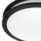 YANSUN 12 In. 18 Watt Round Sand Black Integrated LED Flush Mount with 5CCT Dimmable Function