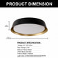12in. Black and Gold Flush Mount Ceiling Light, 21W 1250LM LED Ceiling Light Fixture 5CCT Dimmable for Bedroom Hallway