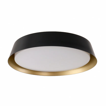 12in. Black and Gold Flush Mount Ceiling Light, 21W 1250LM LED Ceiling Light Fixture 5CCT Dimmable for Bedroom Hallway