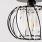 YANSUN 10 in. 1-Light Black Modern Semi Flush Mount Ceiling Light for Foyer, Closet, Entryway, Kitchen