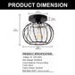 YANSUN 10 in. 1-Light Black Modern Semi Flush Mount Ceiling Light for Foyer, Closet, Entryway, Kitchen