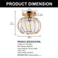 YANSUN Gold Semi Flush Mount Ceiling Light, Modern Single Light Fixture with Glass Shade, E26 Ceiling Lamp for Bedroom Kitchen Hallway Entryway