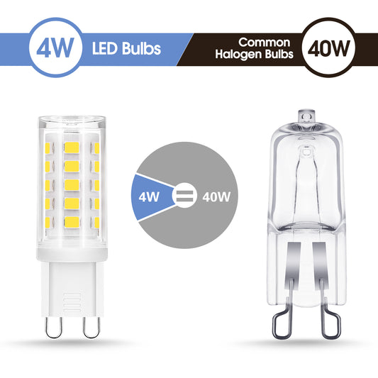 YANSUN 40-Watt Equivalent G9 LED Light Bulb Non-Dimmable Daylight 6000K, 5-Pack