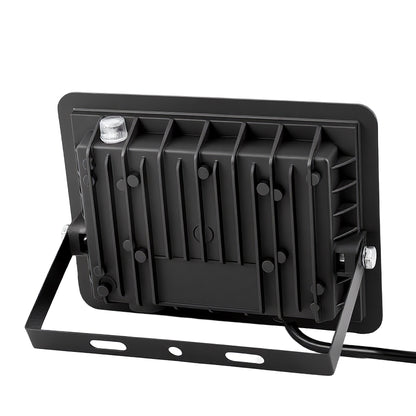YANSUN Plug-in 2-Pack 950 Lumens Black Integrated LED RGBCW Outdoor Light Control Landscape Flood Light IP66 Waterproof