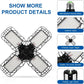 YANSUN 12 in. Industrial Black Integrated LED Flush Mount 6000K Daylight for Garage or Workshop 2 Pack