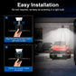 YANSUN 12 in. Industrial Black Integrated LED Flush Mount 6000K Daylight for Garage or Workshop 2 Pack
