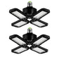 YANSUN 12 in. Industrial Black Integrated LED Flush Mount 6000K Daylight for Garage or Workshop 2 Pack