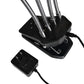 YANSUN 4-Head LED Grow Light with Clip, 192 LEDs, 10-Level Dimmable, 24H Timer, Full Spectrum 3500K, Indoor Plant Light, US Plug