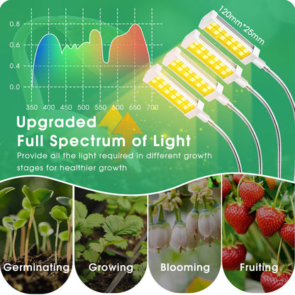 YANSUN 4-Light 96-Watt Full Spectrum Dimmable Indoor Outdoor Integrated LED Grow Light and 10-Brightness Levels