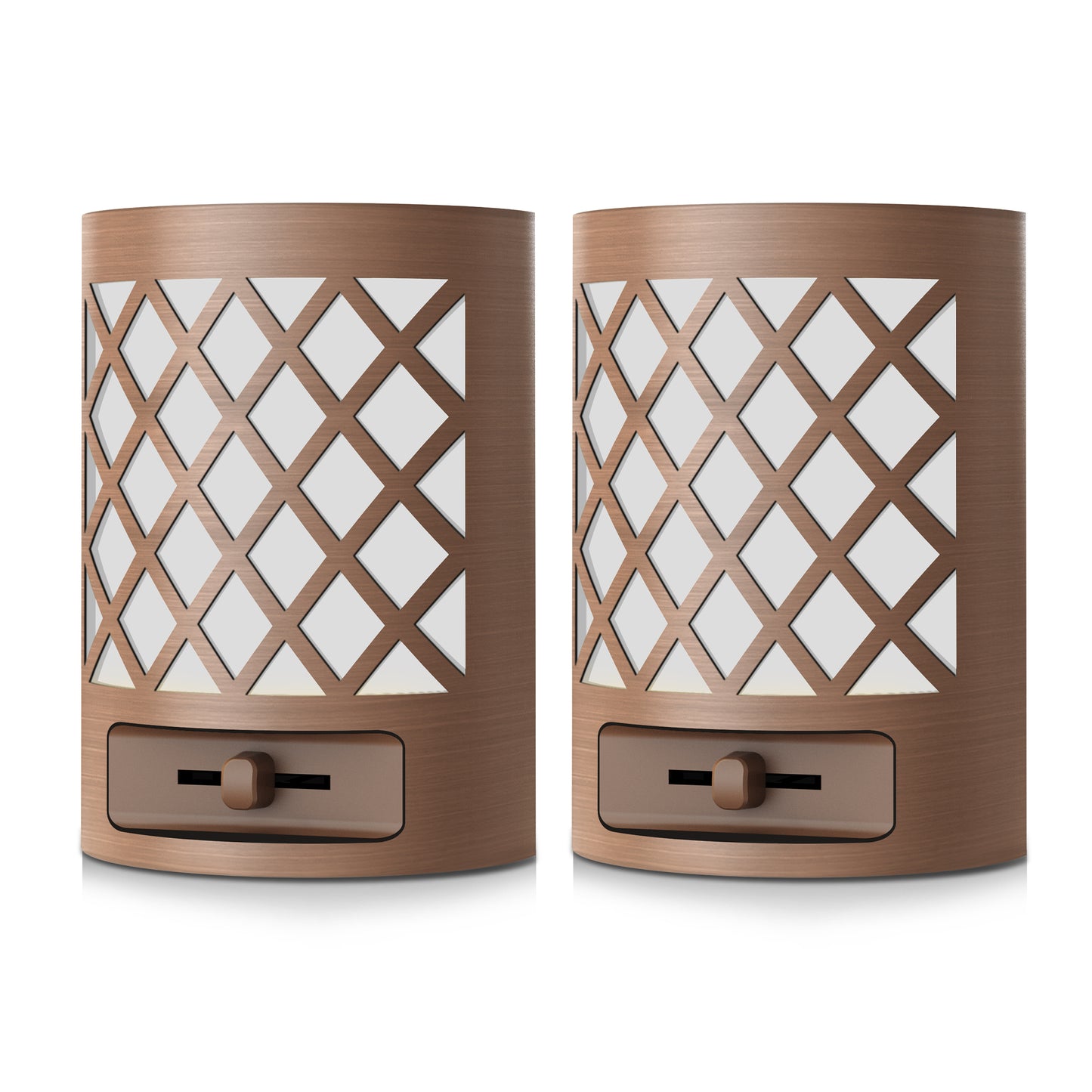 YANSUN 4-Pack 1W Plug-in Light-Controlled Night Light, Retro Dimming, 3000K Warm Light, U.S. Two-Prong Plug