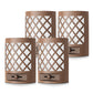 YANSUN 4-Pack 1W Plug-in Light-Controlled Night Light, Retro Dimming, 3000K Warm Light, U.S. Two-Prong Plug