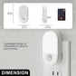 YANSUN 0.6-Watt Plug-In Motion Sensor Night Light with Red LED, Dual Brightness, White Shell, 2-Pack for Bedroom