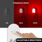 YANSUN 0.6-Watt Plug-In Motion Sensor Night Light with Red LED, Dual Brightness, White Shell, 2-Pack for Bedroom