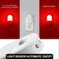 YANSUN 0.6-Watt Plug-In Motion Sensor Night Light with Red LED, Dual Brightness, White Shell, 2-Pack for Bedroom