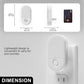 YANSUN 2-Pack Plug-in Amber Night Light, Dusk to Dawn Sensor, 0.6W LED Night Light with 2-Level Dimmer, White