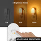 YANSUN 2-Pack Plug-in Amber Night Light, Dusk to Dawn Sensor, 0.6W LED Night Light with 2-Level Dimmer, White