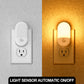 YANSUN 2-Pack Plug-in Amber Night Light, Dusk to Dawn Sensor, 0.6W LED Night Light with 2-Level Dimmer, White