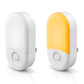 YANSUN 2-Pack Plug-in Amber Night Light, Dusk to Dawn Sensor, 0.6W LED Night Light with 2-Level Dimmer, White